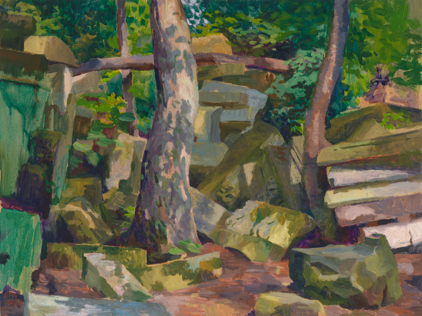 Stones in Dappled Light