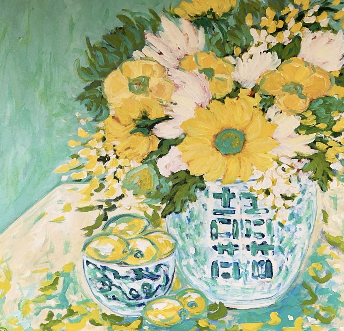 Teal, Lemons, and Sunshine