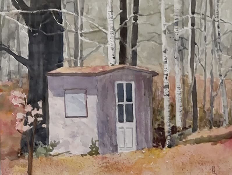 Shed by the Birch Trees