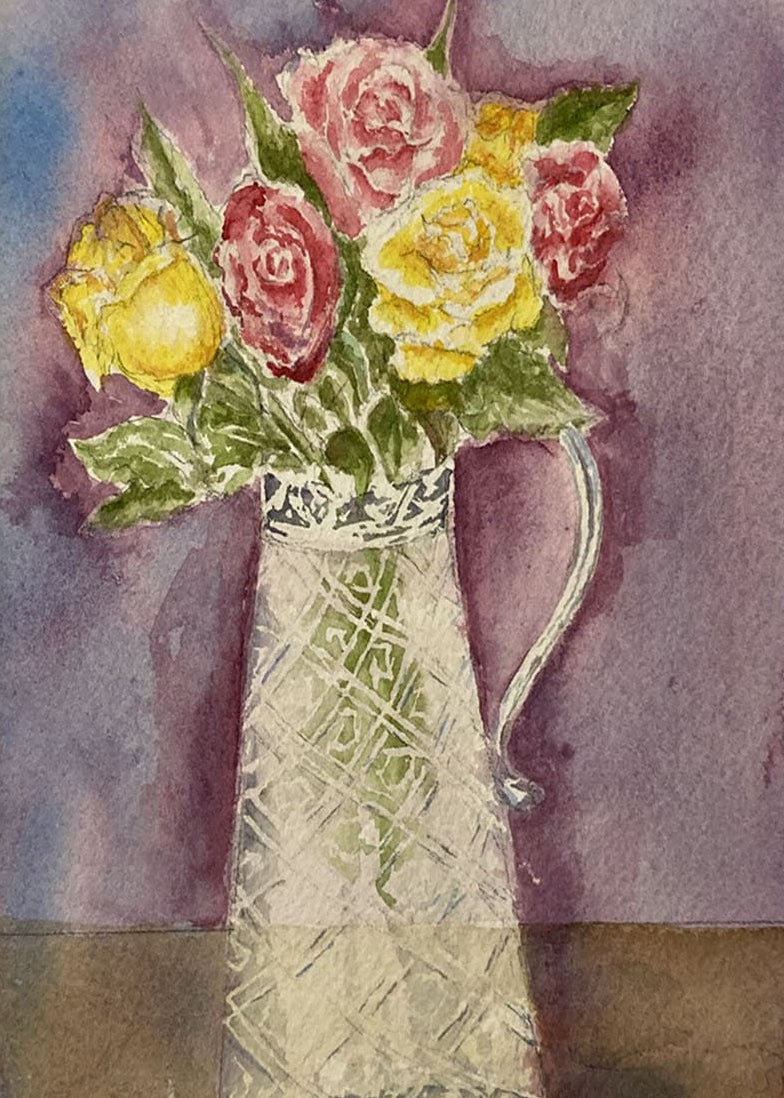 Flowers in Crystal Vase