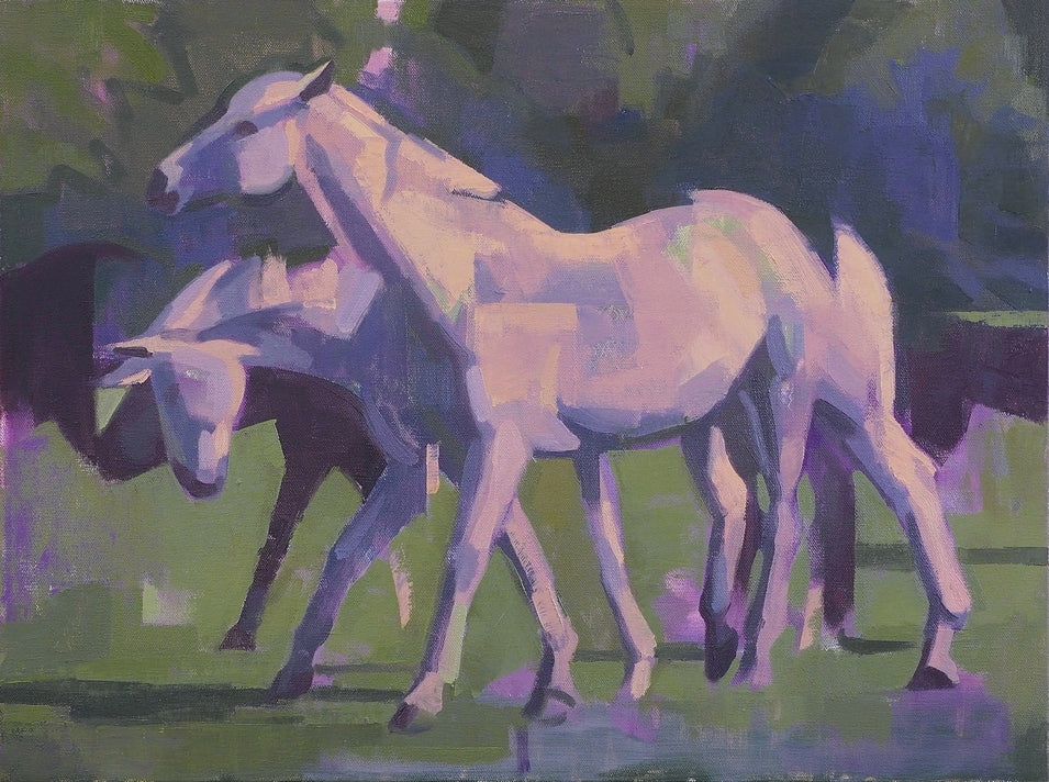 Horse with Purple and Green