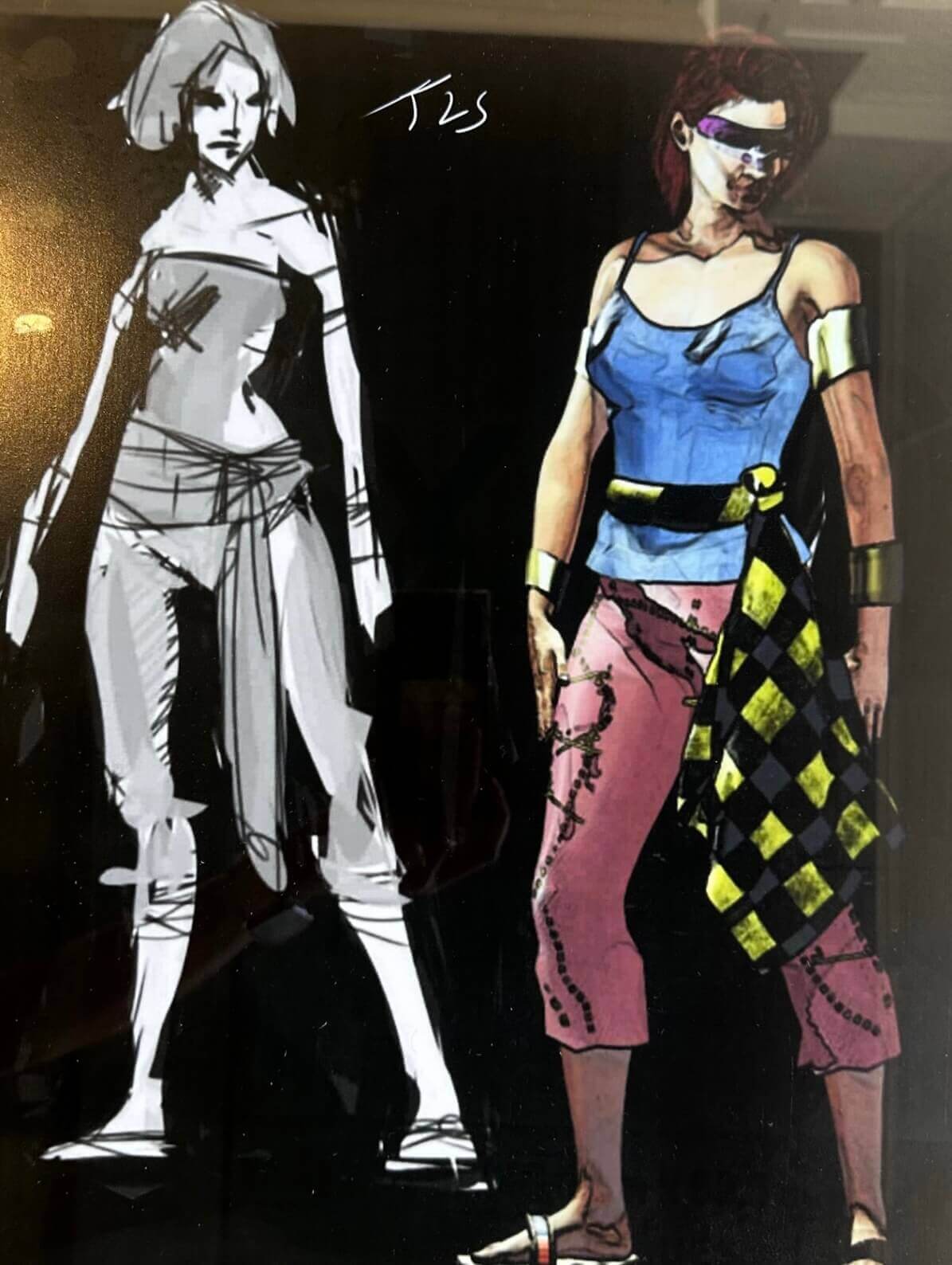 A retro woman fighter