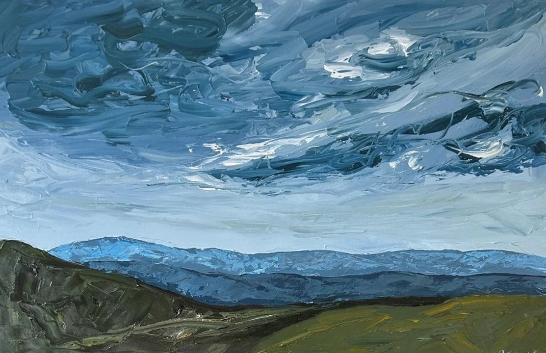 Acrylic painted landscape