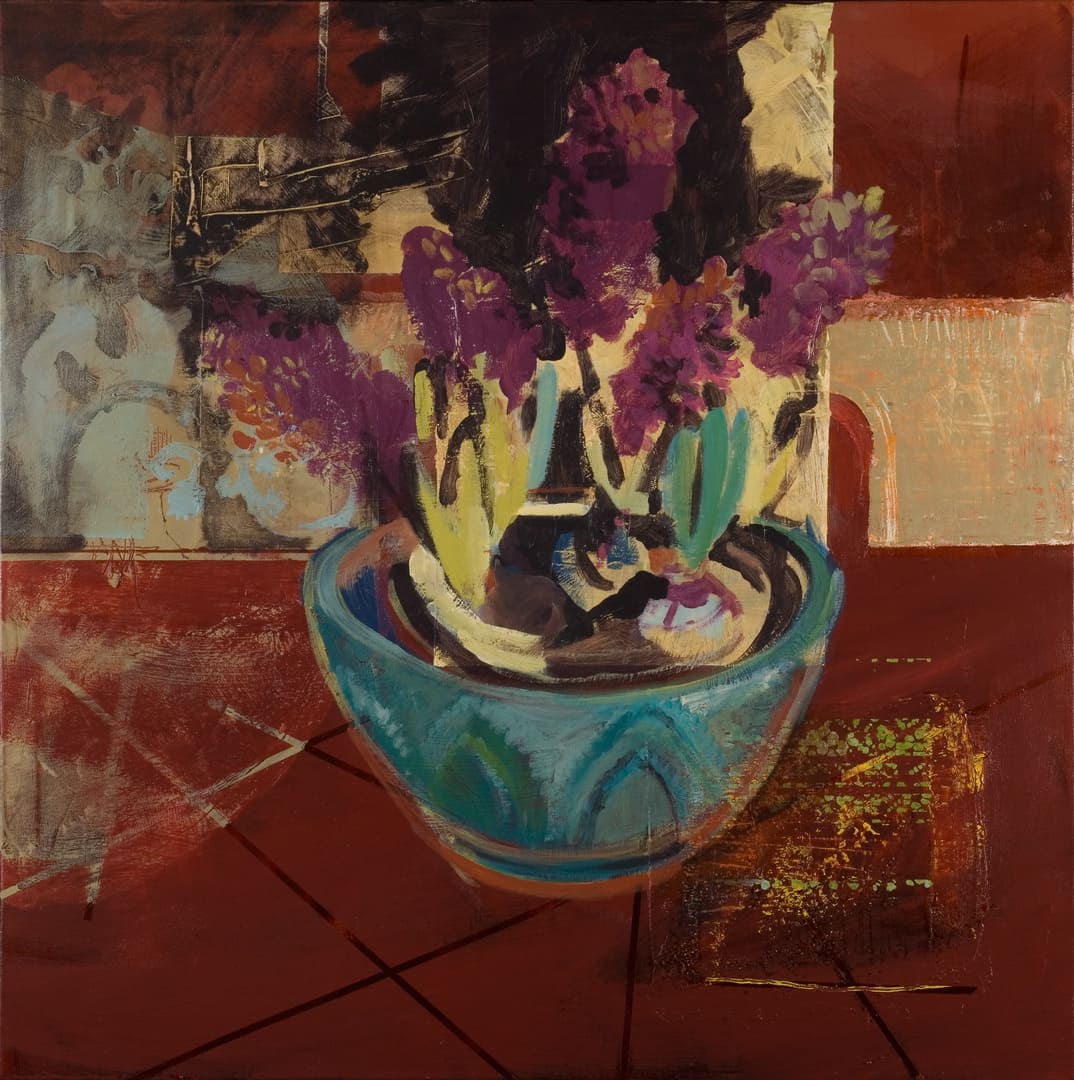 Hyacinths in Landscape