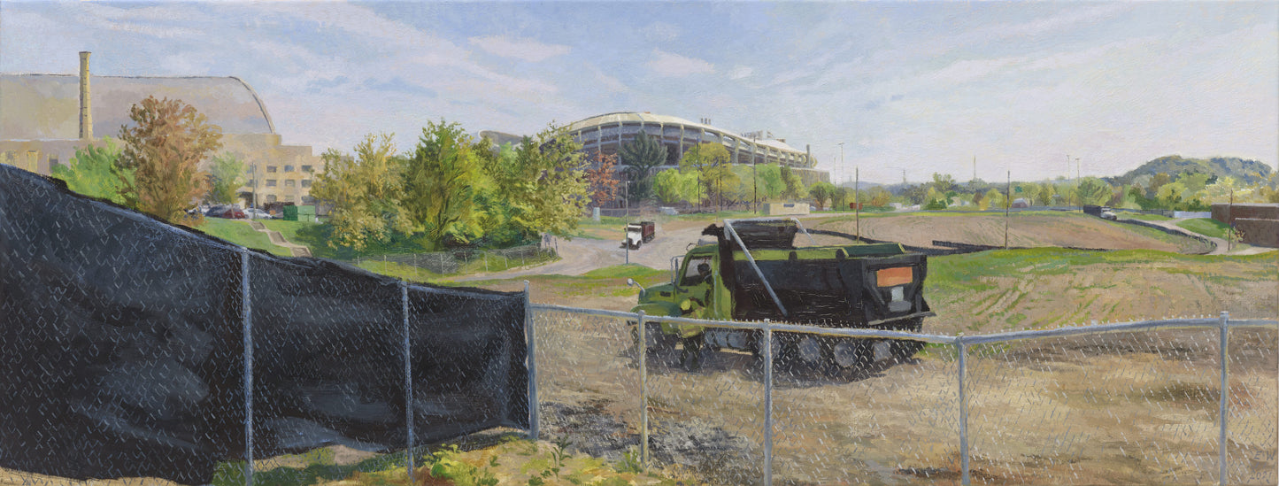 Reservation 13 with Green and Black Dump Trucks