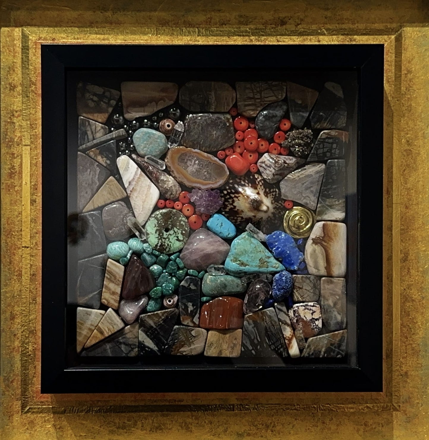 Semi Precious Stones Shadowbox By Lynell Hilt