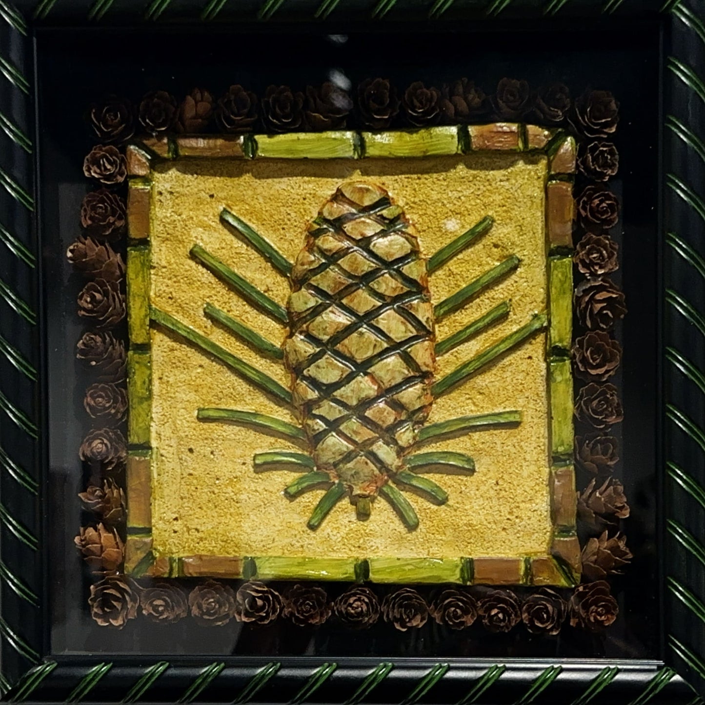 Shadowbox Pinecone By Lynell Hilt
