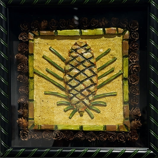 Shadowbox Pinecone By Lynell Hilt
