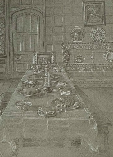Agecroft Study II- Dining Room