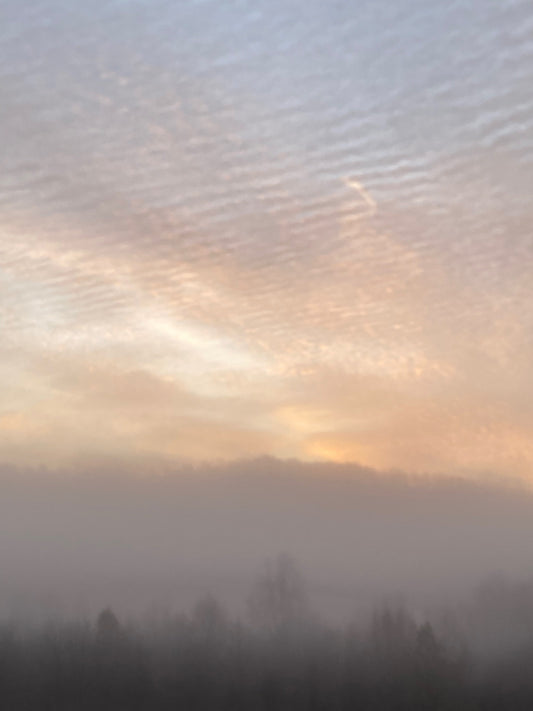 Pastel Sunrise Over Cove Mountain By Ailsa Long