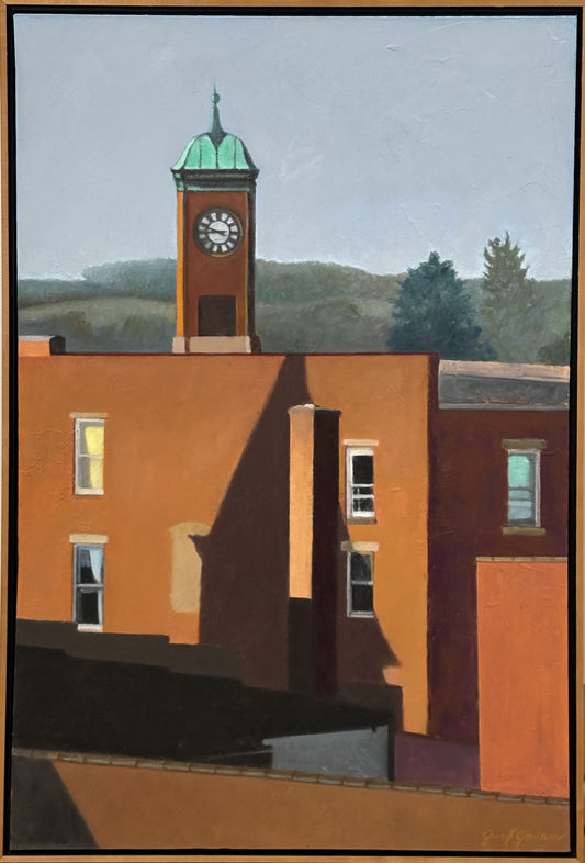 Chimney and Clock Tower By June Jordan