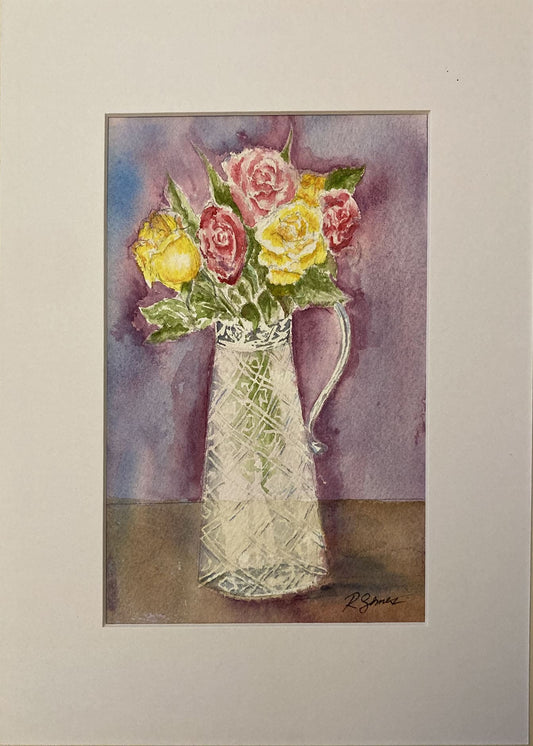 Flowers in Crystal Vase