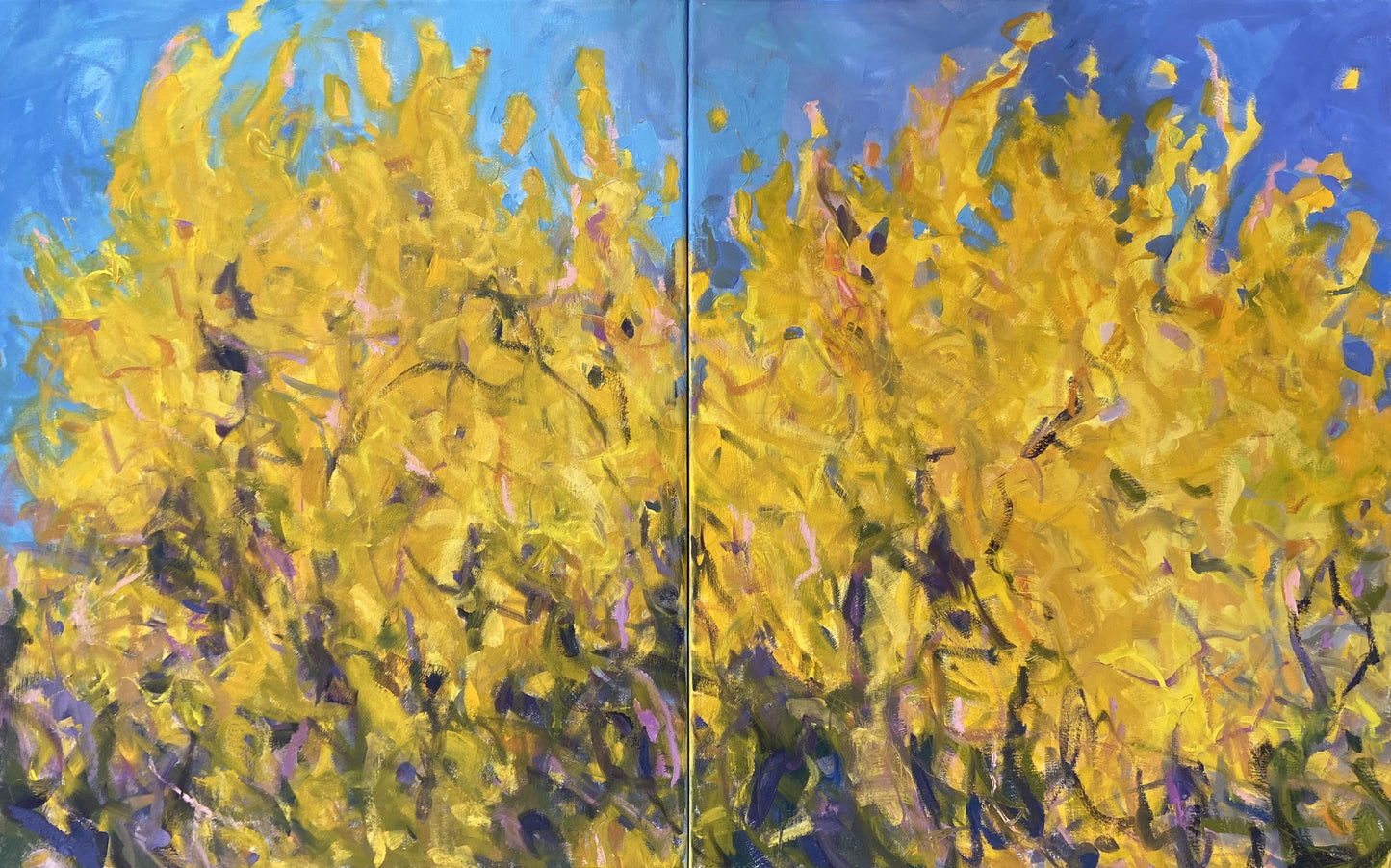 Forsythia Diptych