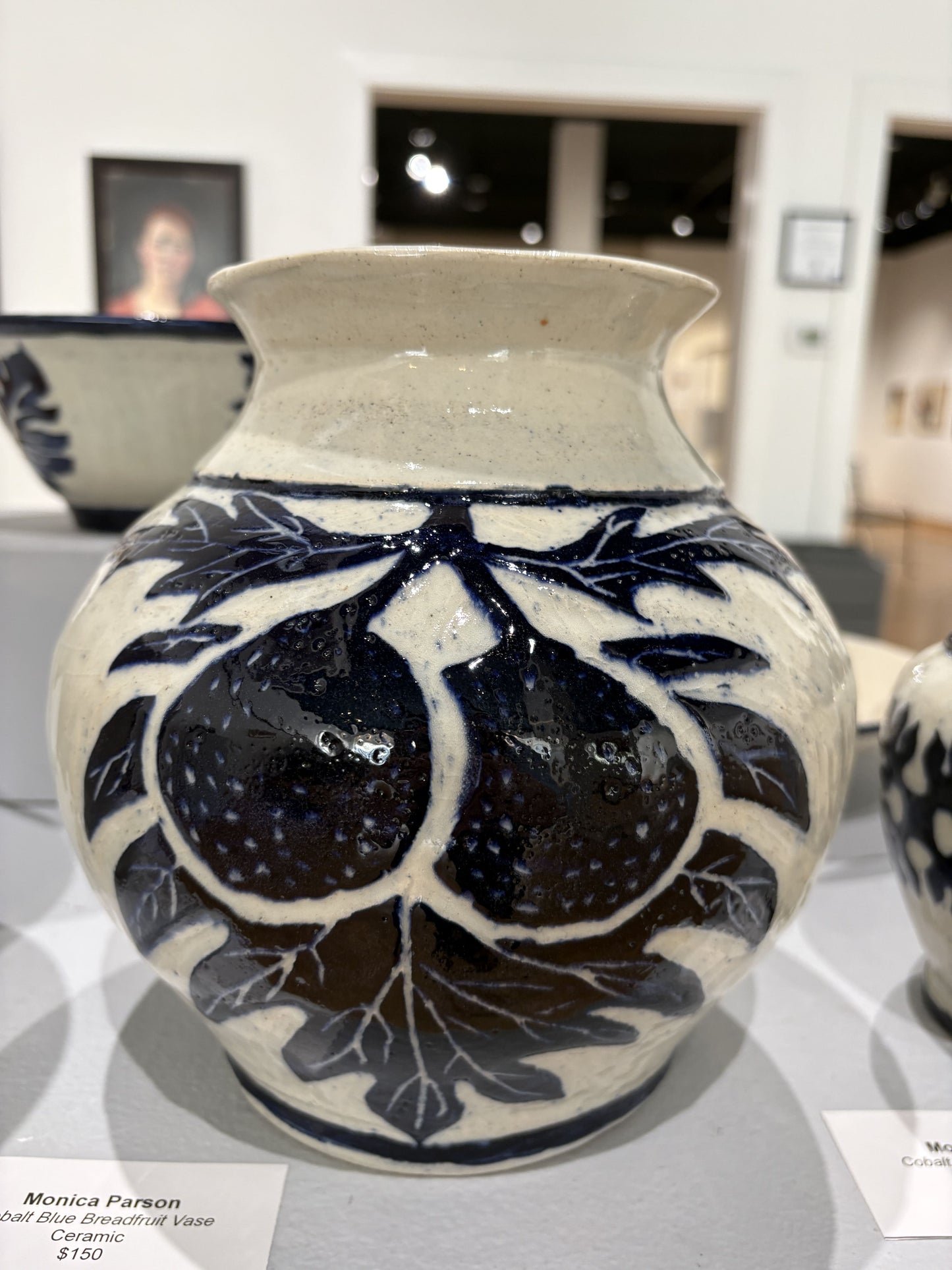 Cobalt Blue Breadfruit Vase