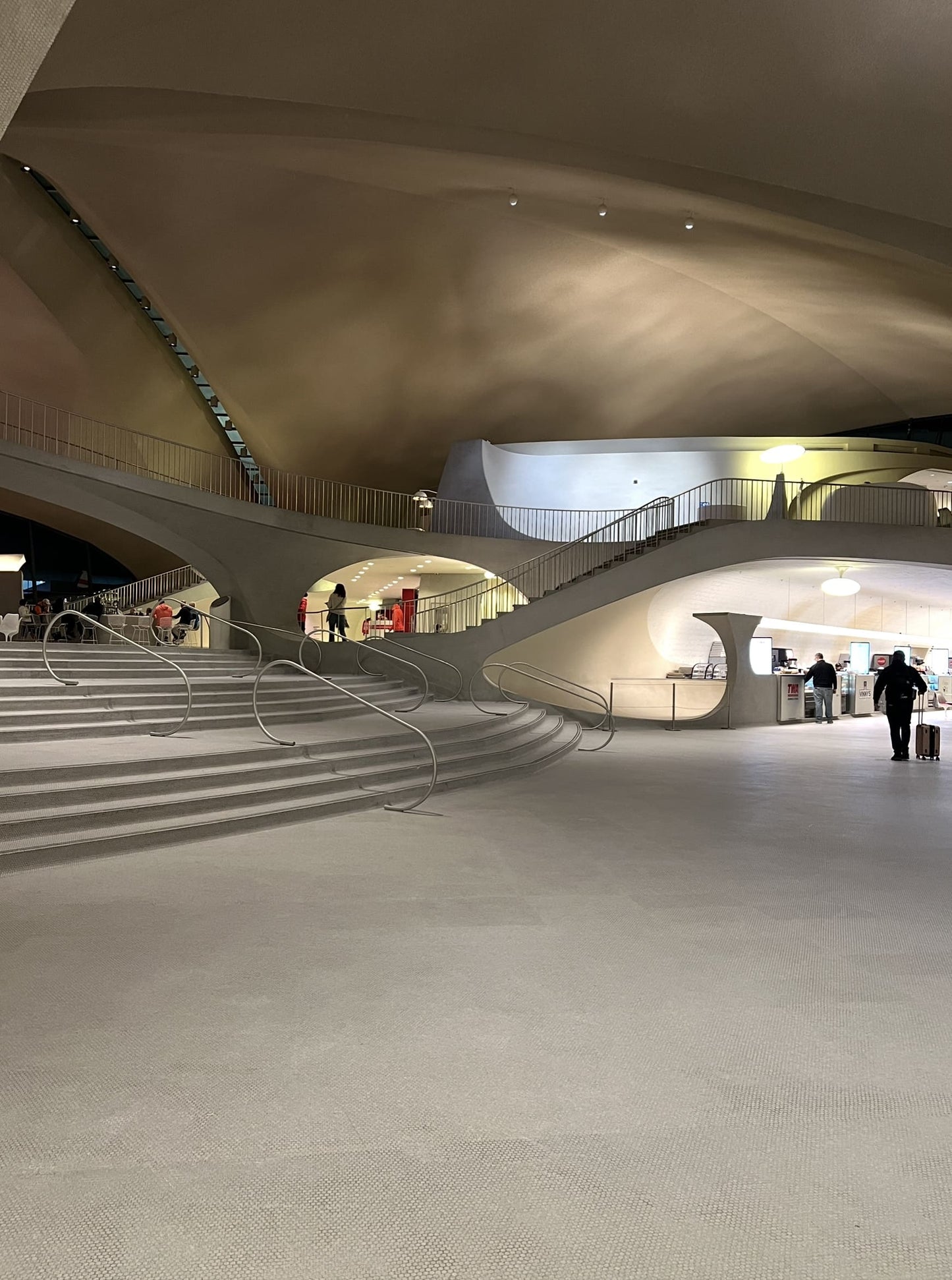JFK/TWA- The Lobby of the Only Hotel at JFK, NYC By Elaine Lee