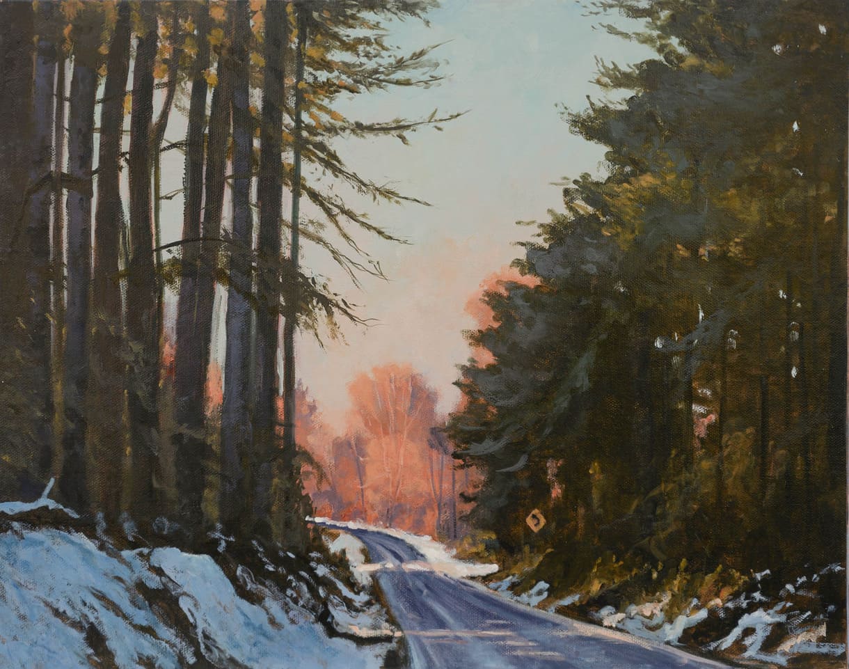 A Winter Evening on Cox Mill Road
