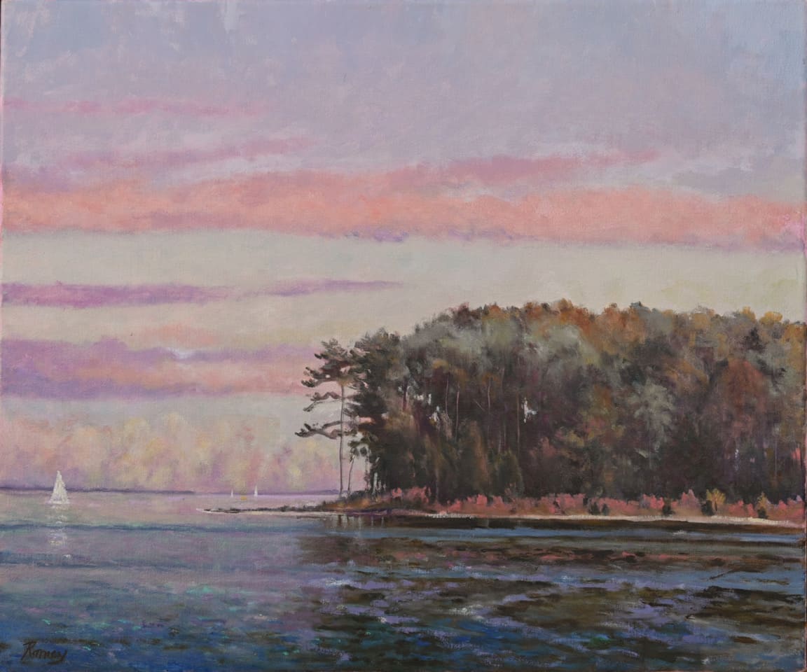 October Evening on Yeocomico River