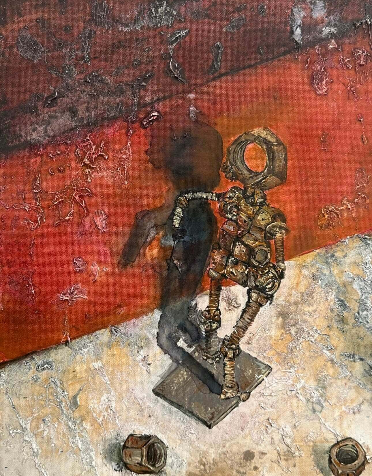Acrylic Painting of a rust person