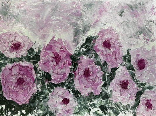 Acrylic painted flowers